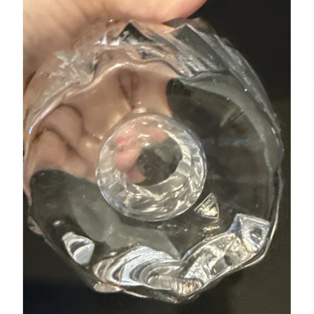 Orefors Sweden Crystal Icy Votive Candle Holder Decor Elegant Party Heavy 3 Inch